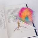 12 Pack Rainbow Pompom Gel Pen with Rainbow Ink
