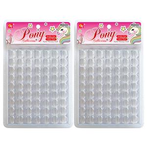 Beauty Town 126 Pcs Beads Jewelry Making Kit DIY Hair Braiding Bracelet Ornaments Crafts Jumbo Round Pony (Clear)
