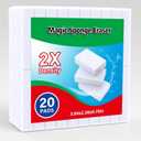 20 Pack Magic Sponges Erasers, 2X Density Long Lasting Melamine Sponge in Bulk, Household Cleaning Supplies, Kitchen Sponge for Bathroom, Wall, Shoe, Car, Dish, Sink, Shower Cleaner Tool