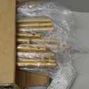 Arch Backdrop Stand and Cover Set 7.2FT/6.6FT/6FT, Gold Wedding Arch Frame with White Arch Cover Stretchy Spandex Wrinkle-Resistant, Wedding Arches for Ceremony Birthday Party Baby Shower