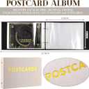 Spiareal Post Card Organizer Set Greeting Card Holder 6 x 8 Inches 100 Pages Stamping Binder Album Display Organization Storage for Memory Greetings Photo Gift