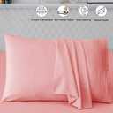 SONORO KATE Luxury Pillowcase Set Brushed Microfiber 1800 Bedding - Wrinkle, (Coral, 2 Pillowcases Standard)