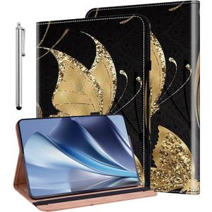 ALILANG Case for Lenovo Tab M11 11.0 Inch 2024 (TB330FU) Tablet Cases, Ultra-Thin Lightweight Folio Shockproof Folding Stand Protector Cover for Lenovo Tab M11 -Gold Butterfly (Fluorescence)