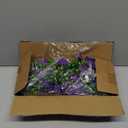Sggvecsy Artificial Fake Hanging Flowers Plants for Outdoor Outside Spring Summer Decoration 2PCS Faux Silk UV Resistant Realistic Morning Glory with Eucalyptus for Home Porch Patio Balcony(Purple)