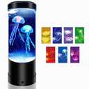 Jellyfish Lamp,7 Color Changing Night Light,USB/Battery Jelly Fish Light Lamp,Aquarium Light Desk Lamp for Home Room Bedroom Office,Jellyfish Tank Table Lamp Present Decor for Girls Boys Kids Adults