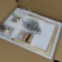 Dining Room Light Fixture, 6-Light Gold Chandelier Modern Metal Industrial Chandelier Lighting for Farmhouse Living Room Kitchen Entryway (Gold, E12 Bulbs Not Included)