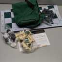 Juegoal 20" Portable Chess & Checkers Set, 2 In 1 Travel Board Games for Kids and Adults, Folding Roll up Chess Game Sets, Extra 26 Checker Pieces, Tournament Thick Mousepad Mat with Storage Bag