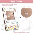 Baby in Bloom Ultrasound Picture Frame, Adorable Wildflower Baby Shower Decorations, Gender Reveal & Sonogram Picture Keepsake, Pregnancy Gifts for New Moms, Pregnancy Announcement Memory Frame