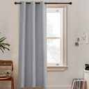 RYB HOME Grey Blackout Curtains - Room Divider Panels Full Shade Privacy Drapes for Living Room Window Decor Bedroom Room Patitions, Width 60 x Length 96 inches, 1 Panel