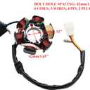 PRO BAT 6 Coils 5 Wires Stator Magneto ATV Magneto Stator Plate for 50cc 70cc 90cc 110cc 125cc Engine Chinese Scooter Dirt Bike Taotao Sunl Roketa