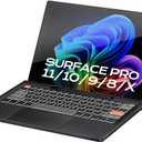 Doohoeek Surface Pro 11/10/9/X 13 Inch Keyboard, Bluetooth Keyboard with Touch Pad & Lighting Keys Compatible with Surface Pro 13" Copilot+, Pen & Tablets NOT Included, Rechargeable via USB-C Cable (Orange)