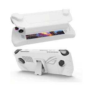 Upgraded Ultra Slim TPU Protective Case with Front Cover Compatible with ASUS ROG Ally, Shock-Absorption, Non-Slip and Anti-Scratch Design Cover Protector (White)