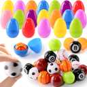 Shemira 24 Pack Easter Eggs Filled with Spinning Balls, Easter Basket Stuffers Fillers for Kids, Easter Eggs with Toys, Easter Egg Hunt, Easter Party Favors, Easter Classroom Prize Gifts for Kids