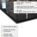 DAIFURONGE Tempered Glass Backsplash for Kitchen,Easy to Clean, One Piece Glass Behind Stove Splashback Panel, Home Kitchen Wall Decor (blue, 30"x24"(76.2x60.96cm))