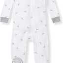 Burt's Bees Baby baby-boys Sleeper Pjs, 100% Organic Cotton, One-piece Footie, Zip Up Jumpsuit, Snug Fit Pajamas (Blue Golden Bee) Size: 12 Months