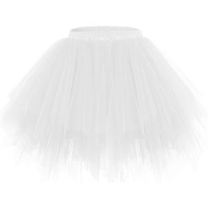 Bridesmay Women's Tutu Skirt 2025 50s Vintage Ballet Bubble Dance Skirts for Cosplay Party, S