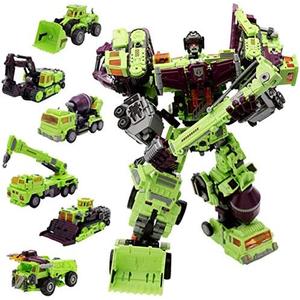 Amazon.com: NBK Deformation Oversize Toys Robot Devastator Engineering Combiner 6 in 1 Action Figure Car Truck Model Gift for Kids Boys (Green) : Toys & Games