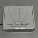 Baptism Gift for Girls Boys,Baby Shower Gifts,Butterfly Cross Night Light Gift for Baptism, Goddaughter, Godson, First Communion, Confirmation, Easter, Christmas | Christian Nursery Decor Gift