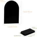 5x7 Inch Arch Acrylic Sign with Stand,15Pack Blank Arch Acrylic Table Signs with Base for DIY Wedding Table Numbers, Arched Wedding Signage, Events& Parties (Black)