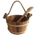 Cedar Sauna Bucket & Ladle (4L, Red Cedar)