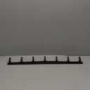Wall Mounted Coat Racks with 7 Hooks Hanging Holder Towel Rack 25.7"x1.3" Modern Black Hanging for Clothes Entryway Bathroom (7 Hooks)