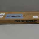 Fence Post Repair Kit - Quick Fix Broken/Leaning 4x4/6x6 Wood Posts Support with One-Piece Steel Anchor & Stakes (Thickened 11-Gauge, 2-Pack)