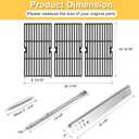 Grill Replacement Parts for Charbroil Advantage 4 Burner 463344015, Cast Iron Grill Grates, Heat Plates Tents, Burners and Igniters for Char-Broil Advantage 463344015