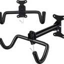 2 Pcs Bike Rack Garage, Black Metal Bike Wall Mount Hanger Heavy Duty Bikes Wall Hanger Adjustable Metal Hook Holder for Road Mountain Indoor Bicycle Storage