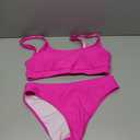 KerryKreey Two Piece Swimsuit for Women Push Up Bikini Top Tummy Control Bathing Suit High Cut Mid Rise Sporty Swimwear Teens M