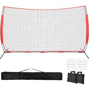 7x7/16x10/20x10ft Backstop Net, Ball Stop Net with Handbag,Fix Sports Net Barrier by 4 Spike&2 Sandbag,Sports Practice Barrier Net for Baseball,Softball,Lacrosse Train,Backstop Net for Backyard