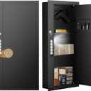 31.5" Fingerprint Wall Safe with Removable Pegboard & Shelves