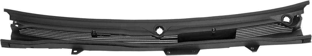 ALMULOO Windshield Wiper Cowl Panel Compatible with 2014-2015 Chevy Chevrolet Silverado 1500 Crew Double Regular Cab Air Inlet Grille Window Panel Cowl Cover Plastic Black