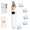 2026 Pore Vacuum, USB Rechargeable Blackhead Remover Vacuum,3 Levels Adjustable Pore Vacuum Blackhead Remover, with 5 Suction Power,6 Probes,Face Vacuum Pore Cleanser for Women & MenWhite