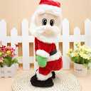 SdeNow Dancing Santa Claus Plush Toy  Animated Singing and Twisted Wiggle Hip Christmas Figure for Kids, Funny Musical Holiday Decor, Interactive Christmas Plush Gift  Spanish Song