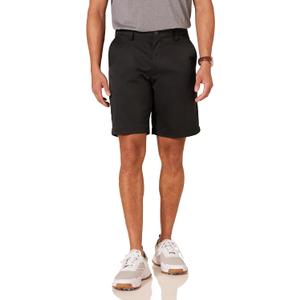 Amazon Essentials Men's Classic-Fit Stretch Golf Shorts with Moisture-Wicking, Active Waistband (32, Black)