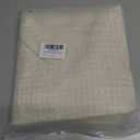 OYIMUA Set of 2 Decorative Chenille Checkered Throw Pillow Covers 18x18 Beige Neutral Farmhouse Vintage Cushion Covers Modern Boho Pillowcases for Sofa Couch Bedroom Living Room Home Decor