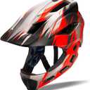 Toddler and Kids Full Face Helmet, Girl and Boy BMX Multi-Sport Detachable Mountain Dirty Bike Helmet  Head Circumference., 20.25-22.05"
