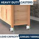 Heavy Duty Caster Wheels Set of 4, Leveling Stem Casters with Retractable Wheels 2200 Lbs Total Capacity, 1/2" & M12 Stem Sizes Adjustable with Ratchet Handle for Workbench, Machinery & Equipment