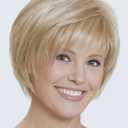 SEVENCOLORS Short Blonde Wigs for Women Pixie Cut Wigs with Bangs Straight Layered Short Hair Wigs Natural Looking Synthetic Light Blond Wig