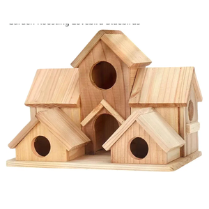 Hummingbird Nest Wood Bird House Backyard Home Decor Birdhouse Hanging Hut for Yard Garden Roosting Lovebird Bluebirds