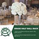 Cabilock Wedding Grass Half Ball Shelf Decorative Flower Arrangement Holder Props 2 Inch Floral Cage for Artificial Flowers Centerpiece Stand for Home Office Party Decor