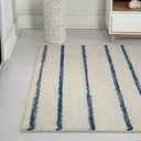 JONATHAN Y Williamsburg Minimalist Stripe Cream/Navy Indoor Area Rug, 4x6, Contemporary, Modern, Easy-Cleaning for Living Room, Bedroom, Kitchen, Pet Friendly, Non-Shedding (MOH201E-4)