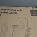 ZENPETIO Zero Gravity Chair with Removable Cushion, Reclining Camping Chair with Cup Holder, Anti Gravity Lounge Chair for Indoor and Outdoor (Black)