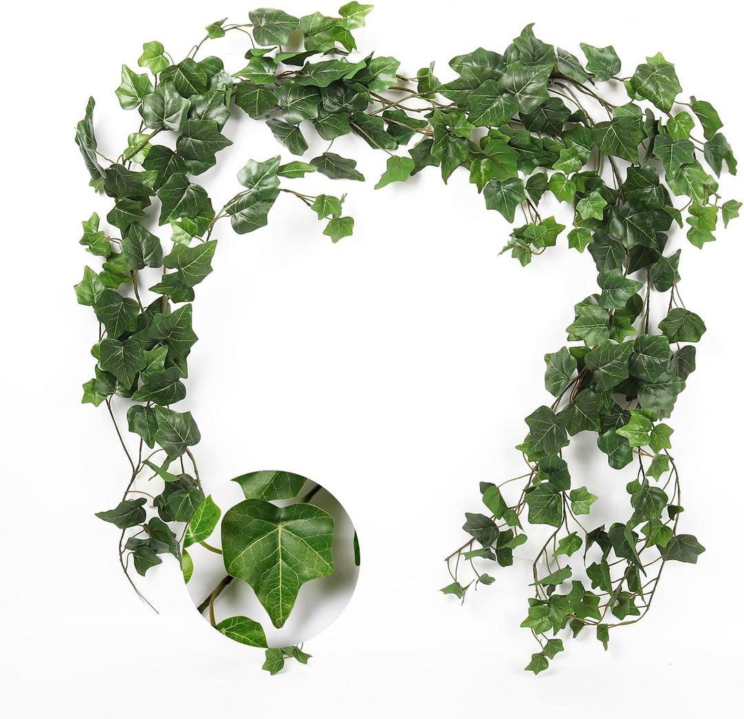 RECUTMS Artificial Ivy Vines Ivy Garland 2Pcs 74.8inch Fake Vines Hanging Plants with Silk Leaves Greenery Spring Decor for Indoor Outdoor Wedding Home Kitchen Garden Office