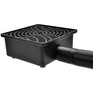 Prestantious Gutter Downspout Catch Basin, Upgraded Version 12"×12" Catch Basin Gutter Downspout Extensions with 3.1” OD Flexible Pipe, Rainwater Downspout Diverter, Pipe Stretched Length 6.7ft