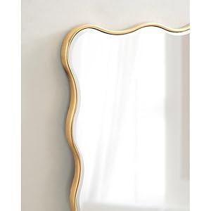Arched Gold Bathroom Mirror, 27.5x20 Inches