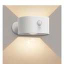 Motion Sensor Wall Light Indoor, Battery Operated Sconce 360Rotate, Rechargeable Cordless Night Light, Touch Dimmable 3 Brightness, UP Down LED Wall Lamp for Stairs, Closet, Bedroom, Bathroom