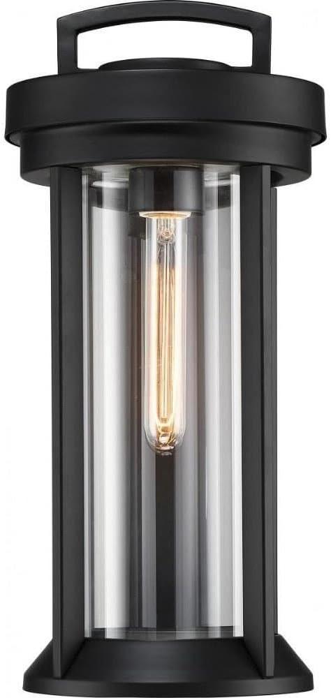 Nuvo 60/6501 Huron Lighting Fixture, 1Lt Medium Lantern, Aged Bronze/Clear Glass
