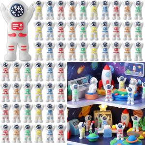 50 Pcs Mini Astronaut Figurines for Kid Spaceman Toy, Blue