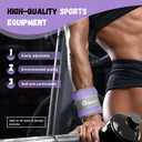 NEALFIT Ankle Weights for Men Women Kids, Leg Arm Wrist Weights with Adjustable Strap for Running, Gymnastics, Aerobics, Gym, Fitness (Purple, 0.5 lb x 2 (1LB Pair))
